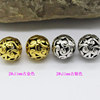 Metal retro round beads, bracelet, necklace, accessory, wholesale