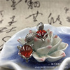Zirconium jade, stone inlay, pendant for beloved, necklace, wholesale, silver 925 sample