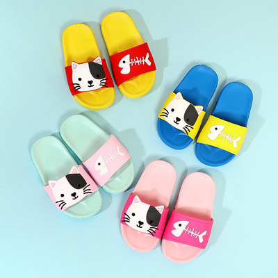 New products children slipper men and women summer Cat Fish non-slip The thickness of the bottom one word sandals  Manufactor Direct selling