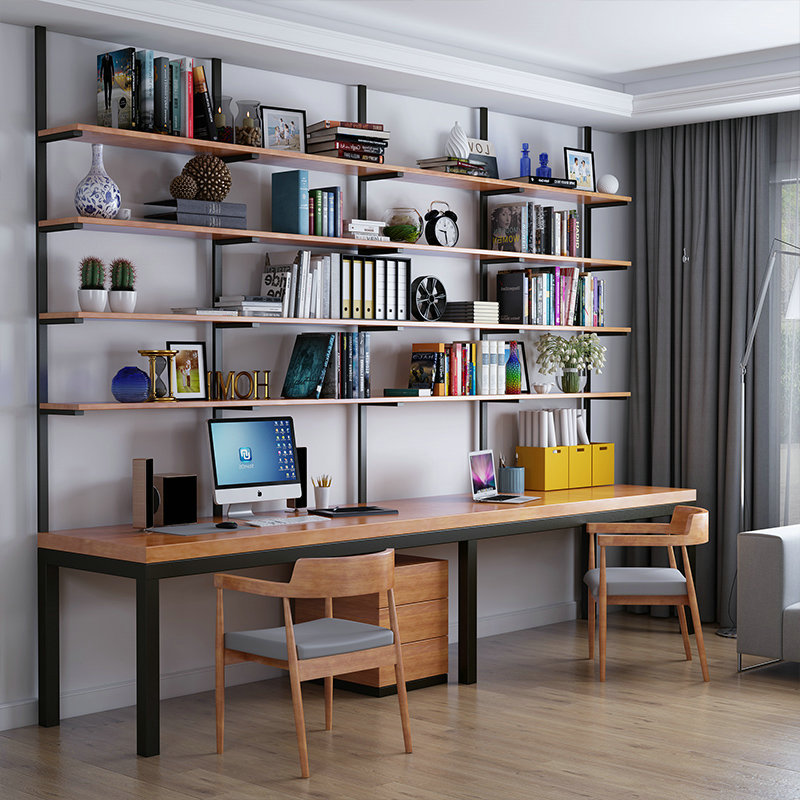 Modern home study desk Bookstore combination bedroom all -in -one student dual learning table and chair office computer table