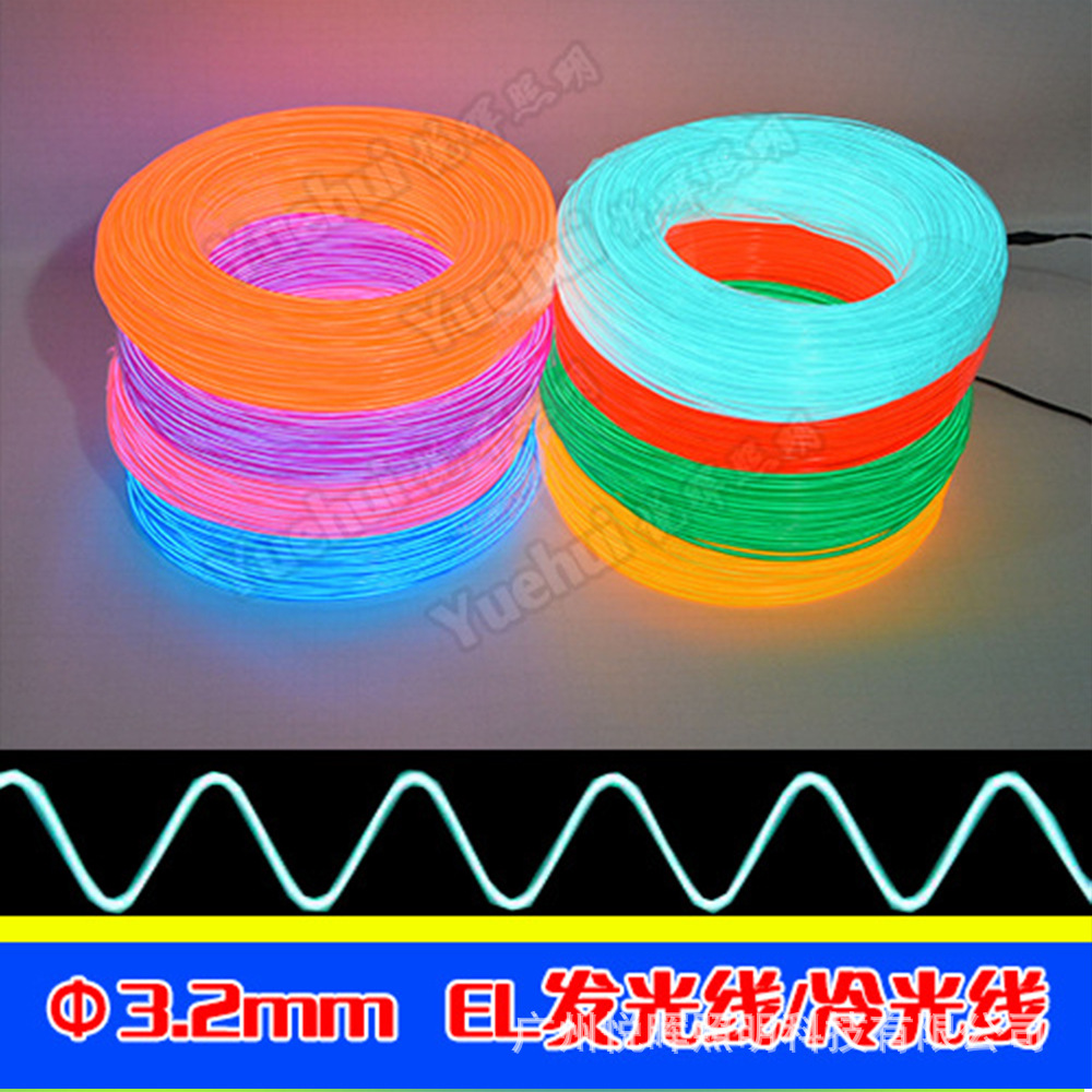 El luminoso luz 3,2mm fluorescente verde brillante etapa rendimiento partido fluorescente Stickman material de baile fluorescente