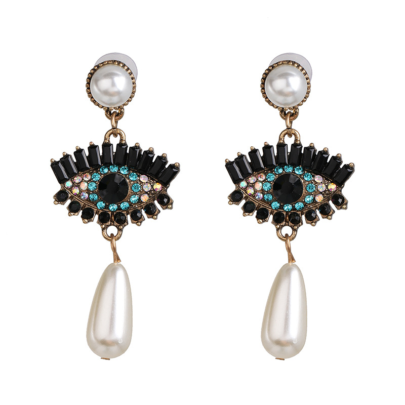 Aretes De Perlas De Zircon Brillante Retro De Moda Big Studs Personalizados display picture 6