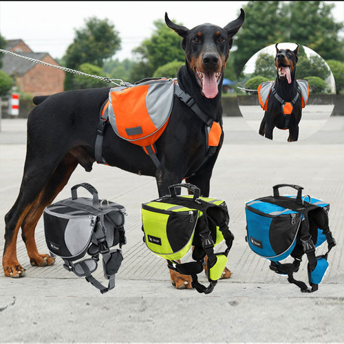 Pet supplies backpack harness for medium and large dogs, travel backpack, training pack