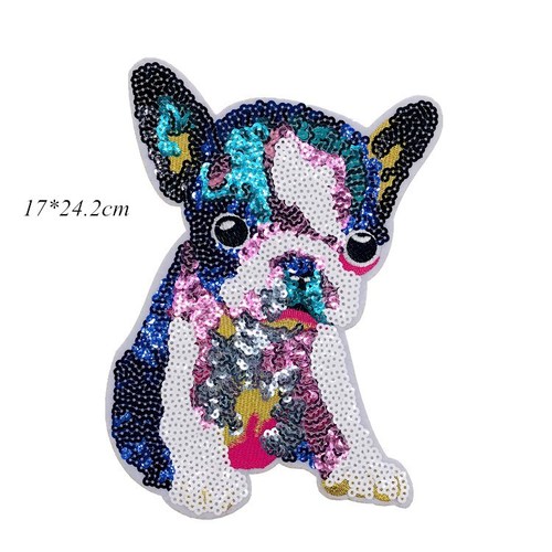 Jiu Shao's new exquisite sequined dog embroidered cloth patch for clothing, bag, decorative embroidered cloth patch