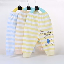 新品春秋冬嬰兒褲子外貿款全棉1-3歲兒童條紋印花卡通寶寶長褲
