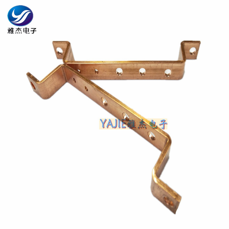 可加工定制多孔机房镀镍接地铜 T2紫铜排 镀镍镀锌铜条 喷塑铜排