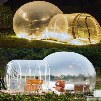 商场充气透明梦幻水晶球圣诞雪球星空泡泡屋民宿帐篷卡通气模现货