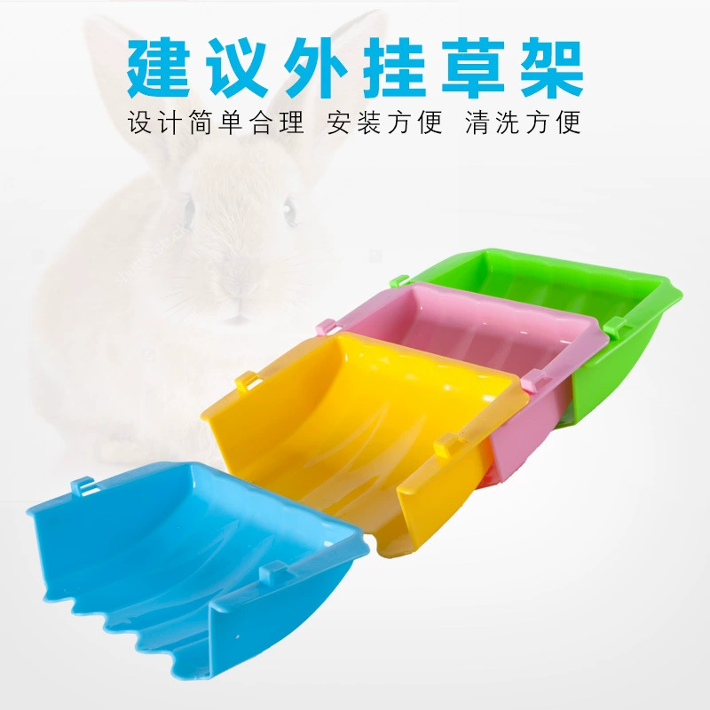 Стеллаж из кроличьей соломы, защита от отходов, внешняя стойка из кроличьей соломы, клетка для кролика, подвесная кормушка для травы, Тоторо, морская свинка, голландские свиньи