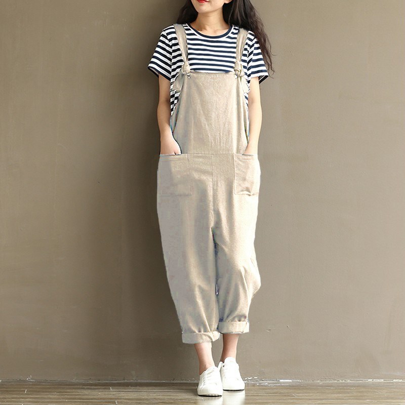 Washed Design Casual Style Women's Daily Casual Solid Color Ankle-length Washed Overalls