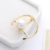 Minimalistic brooch, crooked pin from pearl, decorations lapel pin, protective underware