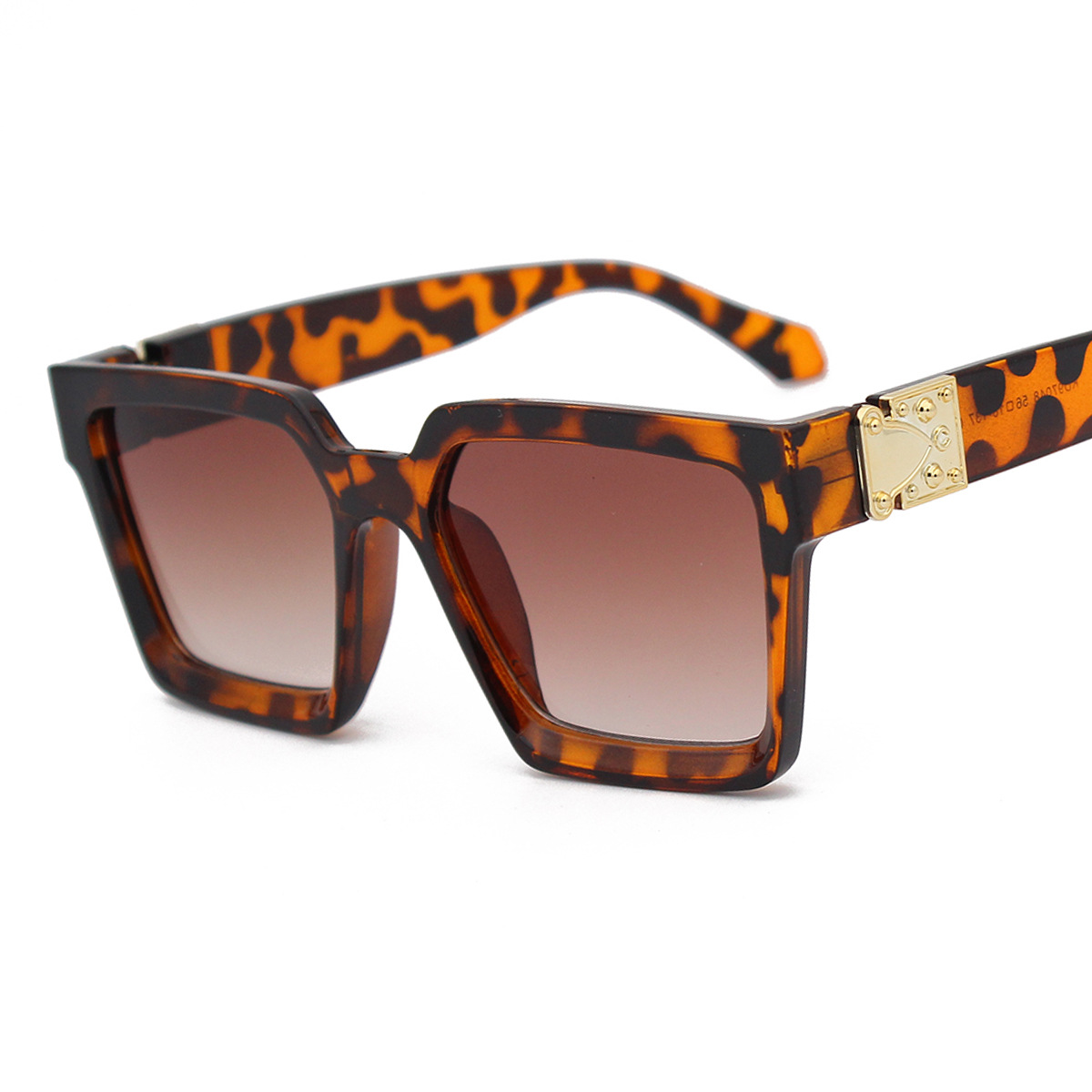 Moda moda personalizada gafas de sol de Europa y América gafas de sol de color caramelo grueso marco cuadrado integrado gafas de sol 97048