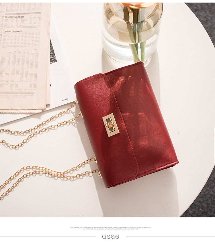 Fashionable Chain Shoulder Bag - Front View