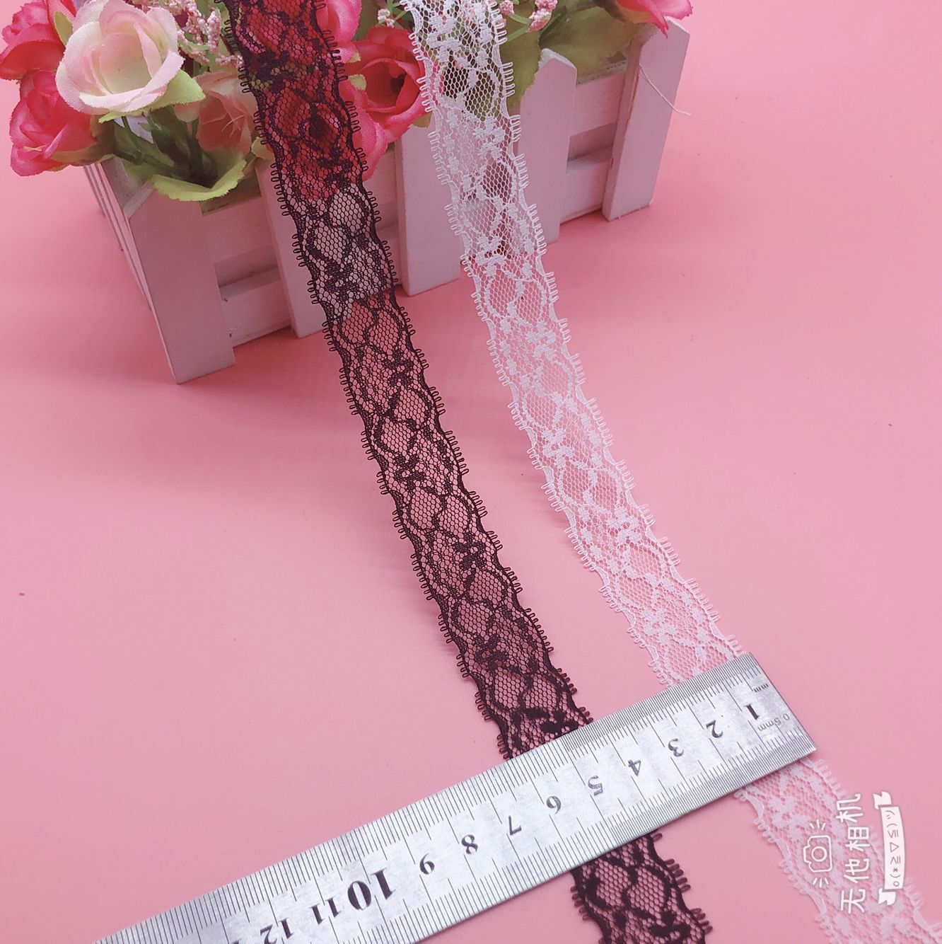 义乌无弹蕾丝花边902宽度2.2cm服装饰品辅料锦纶丝蕾丝边现货供应