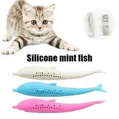 Catnip Fish, Amazon Bestseller Same as Famous Cat Chewing and Cleaning Teeth Toys, Catnip Silicone Fish