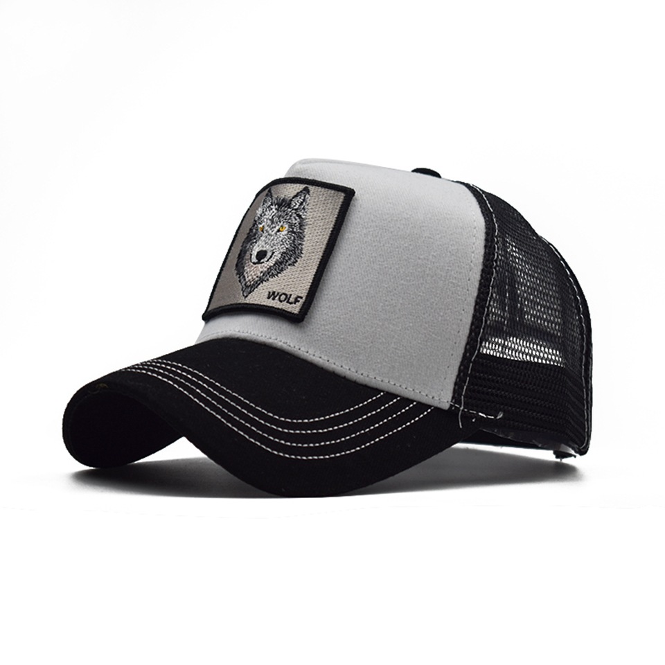 Vyšívaná zvířecí bavlněná síťovaná čepice Dámská baseballová čepice Pánská outdoorová sportovní čepice Kachní čepice_voghion.com