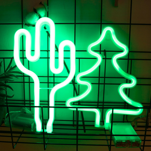 Internet celebrity LED modeling light flamingo love decorative night light Christmas colorful creative props neon light