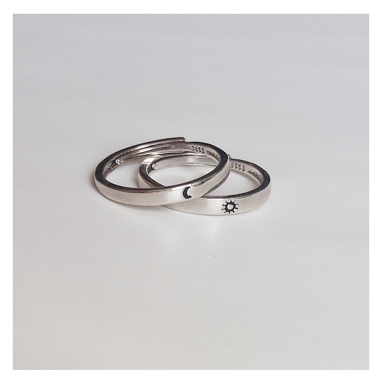 Simple Style Sun Moon Copper Plating Open Ring display picture 3