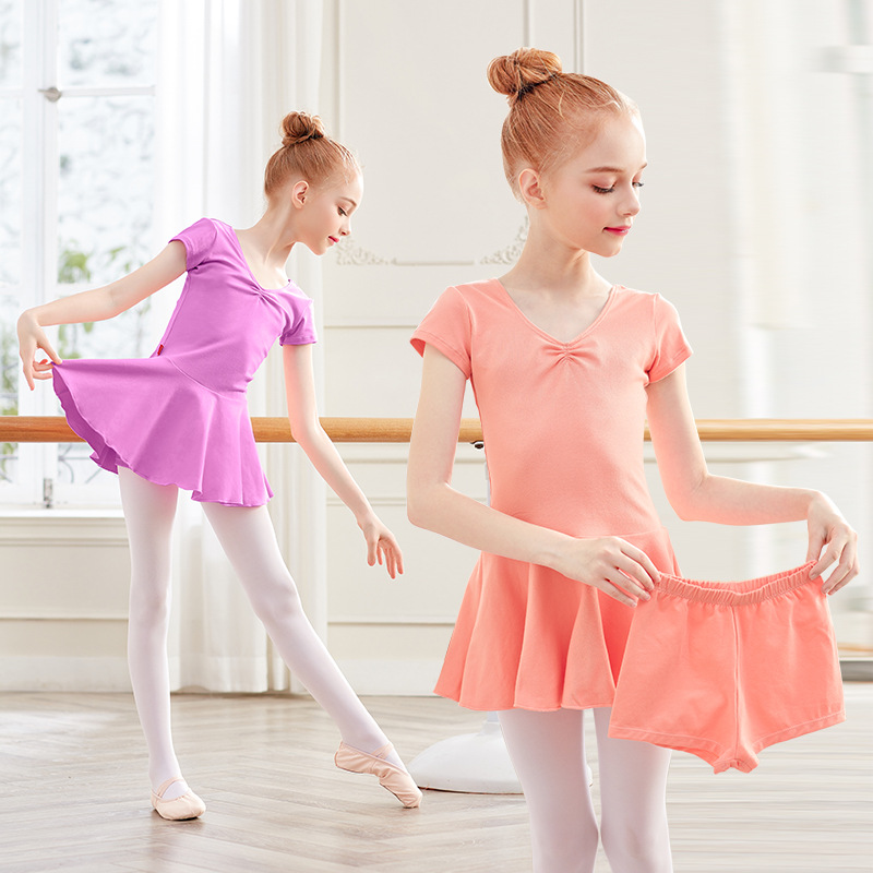 Ropa de baile traje dividido de manga larga para niños ropa de práctica falda de práctica de Ballet de primavera para Niñas Ropa de baile chino para niñas