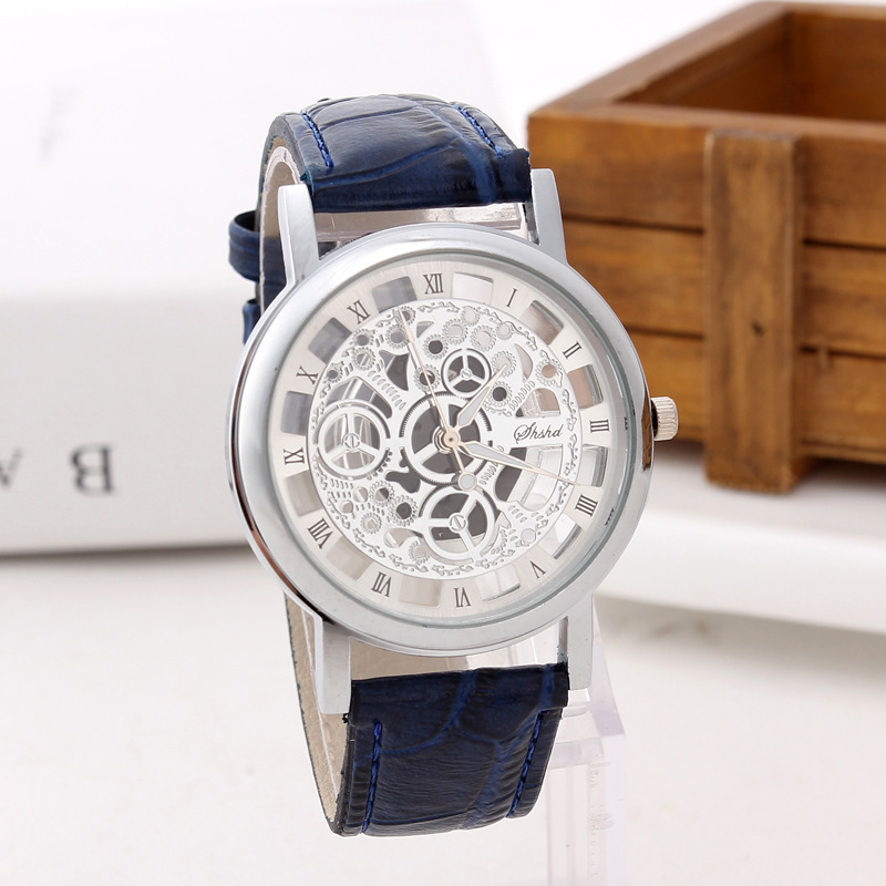 Fashion Solid Color Buckle Quartz Men's Watches display picture 4