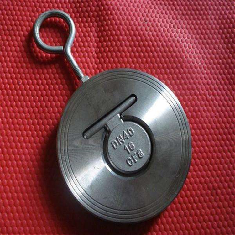 厂家供应 超薄单向止回阀 H74W-16P 304不锈钢对夹止回阀