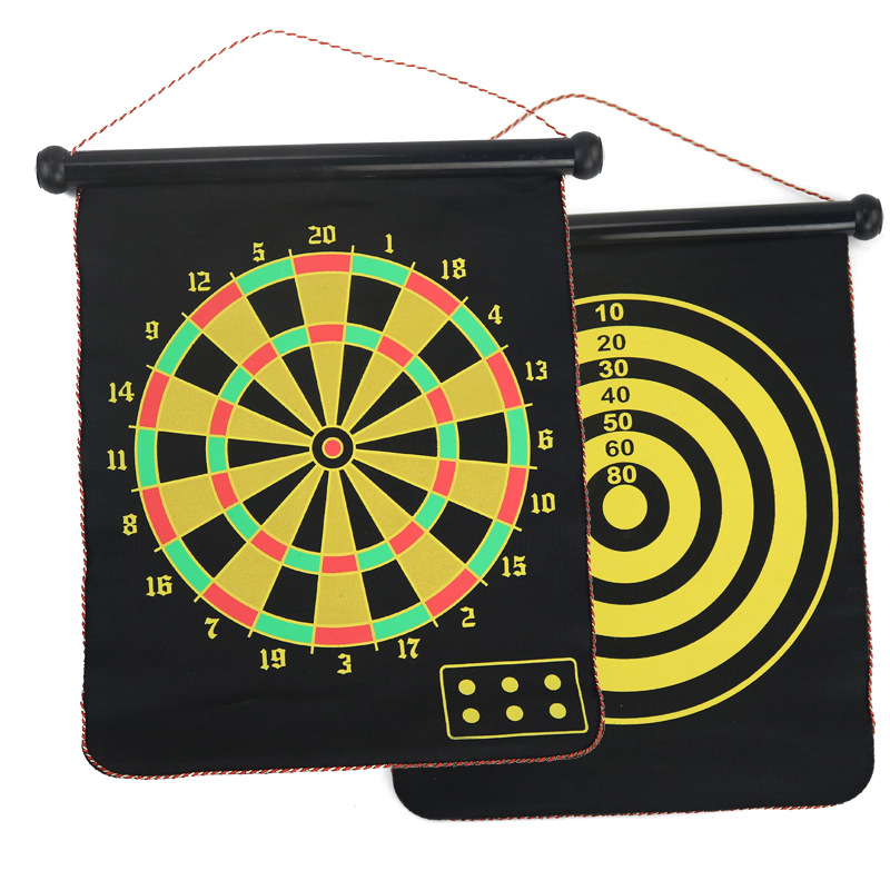 批发 17寸磁性飞镖双面飞镖 双面标靶磁性飞镖套装安全飞镖送6标
