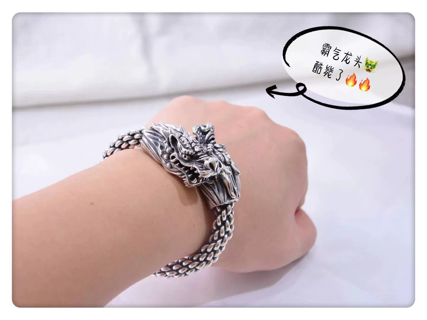 S999 sterling silver dragon twisting bracelet Ti Gao Lao Buddha Lafayette Lafayette and Silver Dragon Bracelet Old Silver Dragon Hand Ring