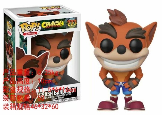 Funko pop273 Старый и опасный волк кукла модель украшение билли Crash Bandicoot