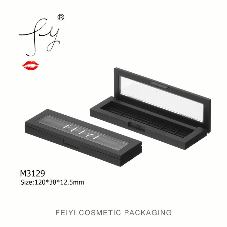 M3129 白色眼影盒 精美塑料带镜子天窗眼影粉饼盒 厂家直销粉盒