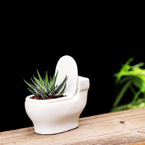 Gardening cross-border white ceramic succulent flower pot creative European balcony planting green plant small flower pot hotel flower pot