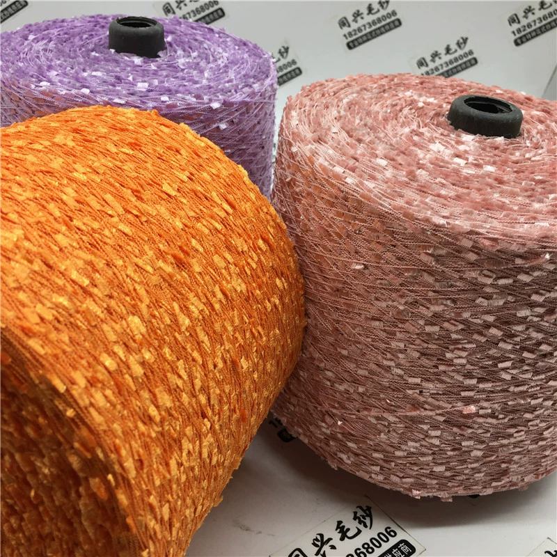 [Color yarn spot] Xiaohongqi gauze knit sweater fancy yarn