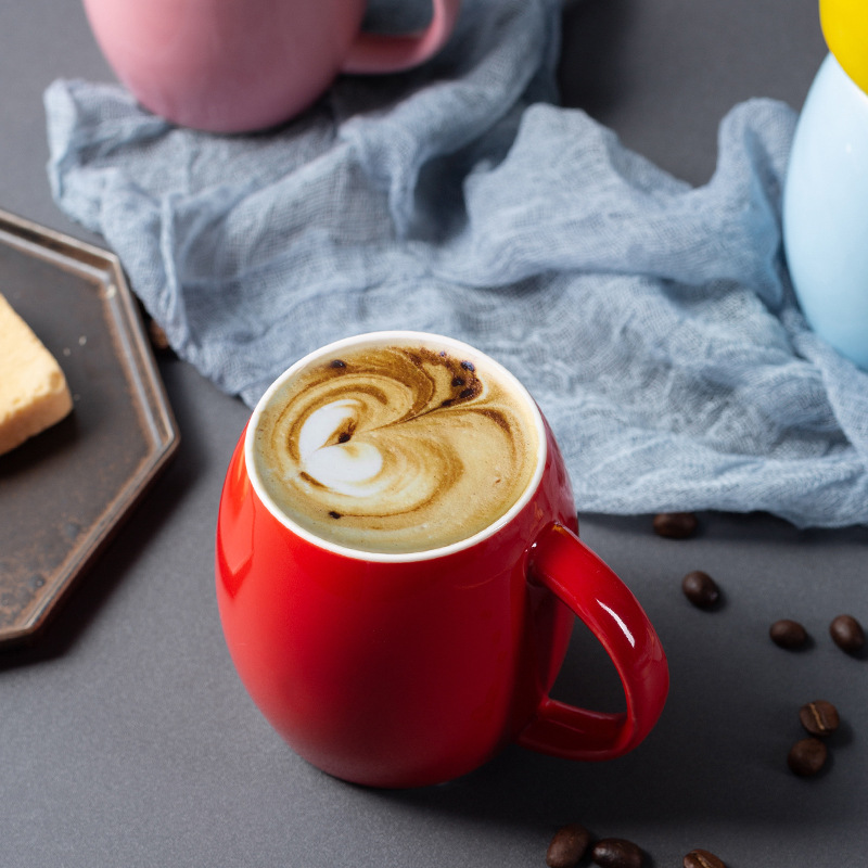 Hermoso conjunto de tazas de cerámica, tazas de color, tazas de agua, tazas de café pequeñas, publicidad LOGO impreso