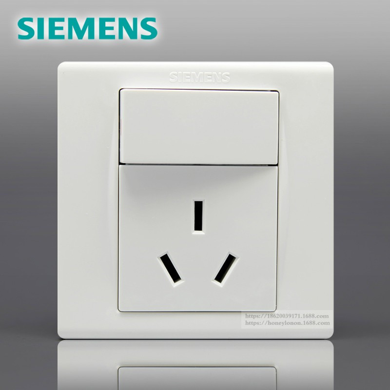 SIEMENS西门子 品宜 带单控开关10A三极插座(大跷板)5UB06183NC01