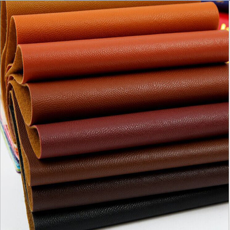 厂家可定制半PU皮革面料 小荔枝纹人造革箱包革皮带革沙发软櫈革