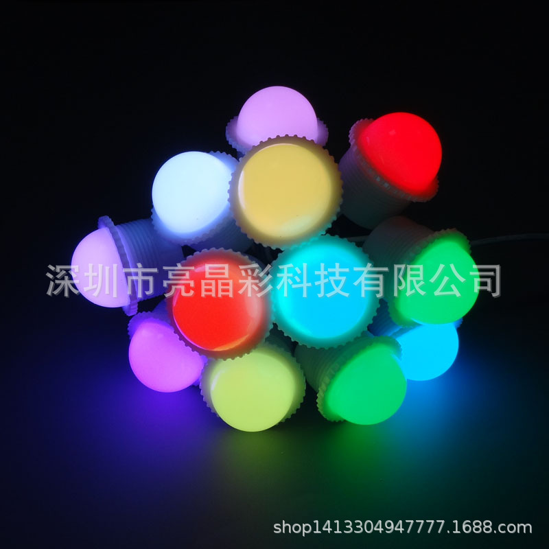 26MM三灯全彩点光源 跑马灯屏幕墙灯 装饰亮化点阵屏游艺设