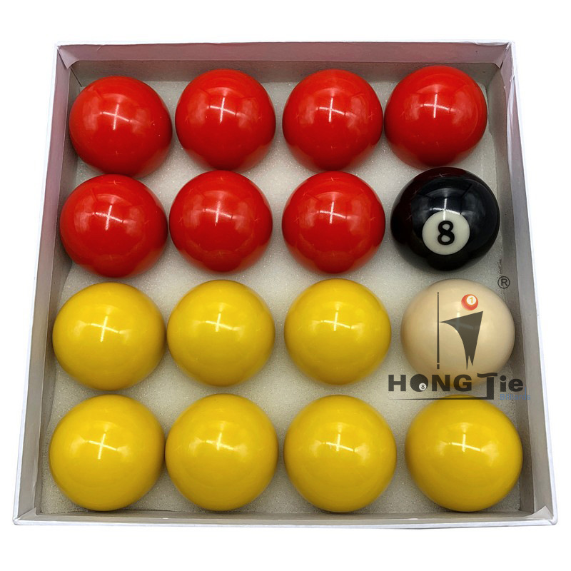 厂家直销优质台球  红黄台球（桌球）50.8mm台球用品台球配件