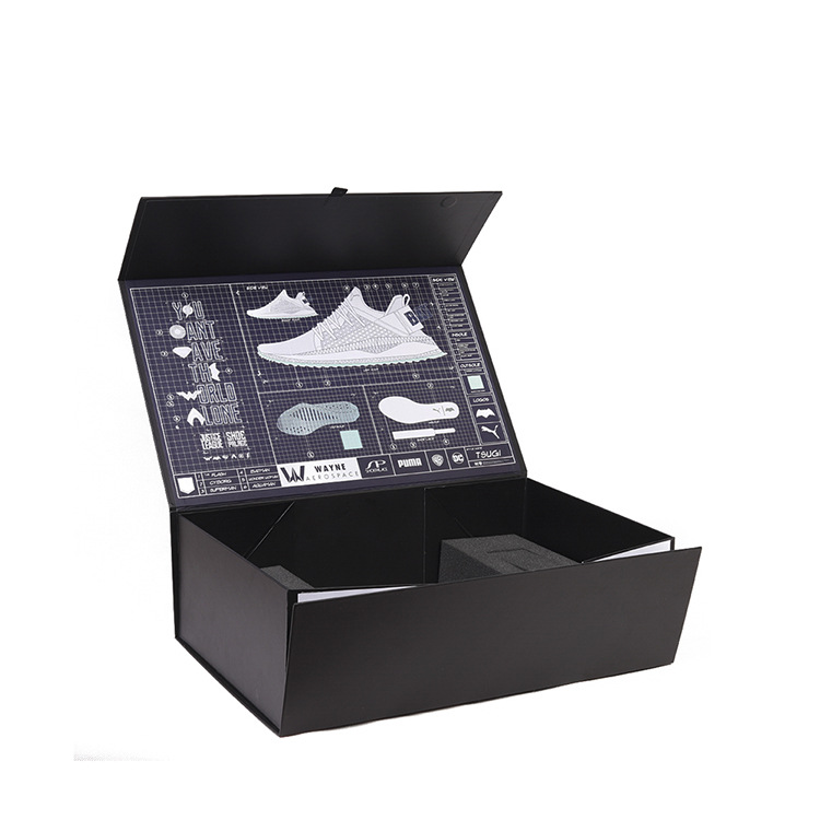 厂家定制定做可折叠礼盒 磁吸式包装盒 高档鞋盒 硬纸板包装盒