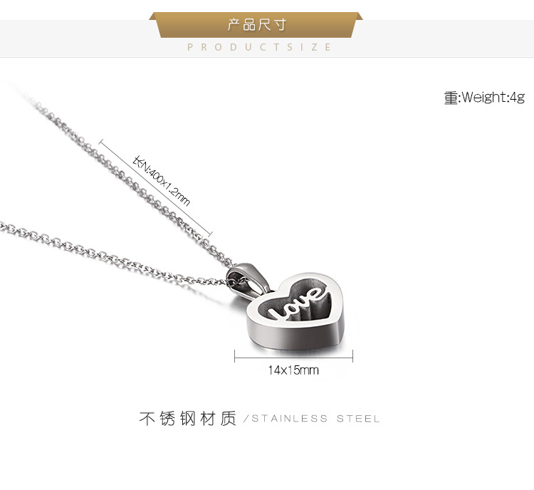 304 Stainless Steel Pendant Material PVD Coated 18K Gold Plated Titanium Steel Korean Style Waterproof Non Tarnish Necklace