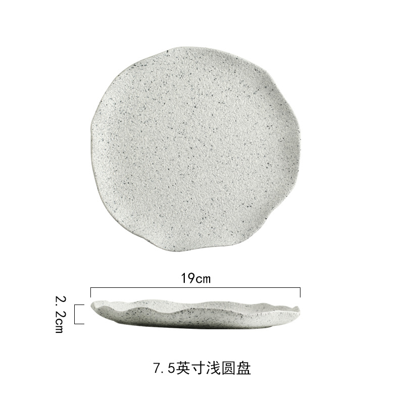 Nórdico granito patrón vajilla creativa volantes placa de cerámica Hotel cena placa familia placa tazón plato traje
