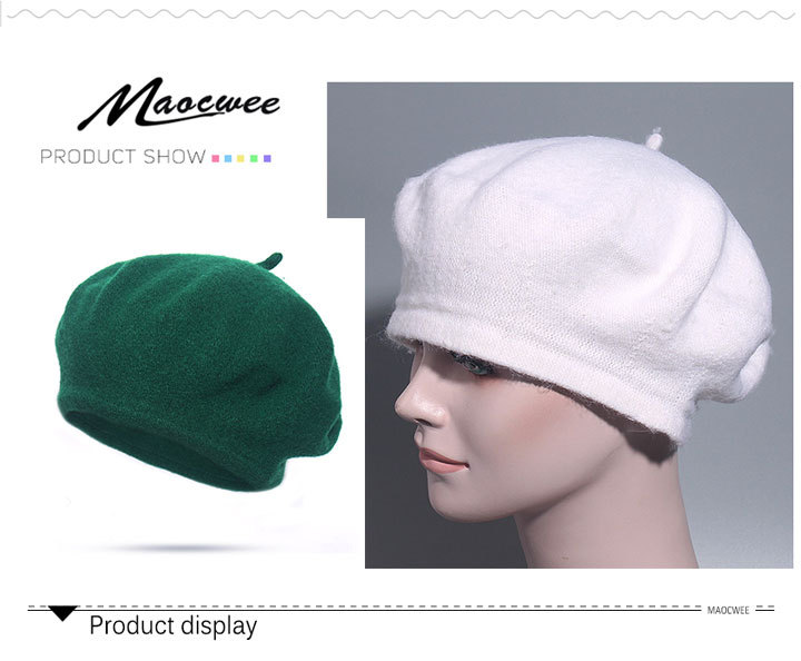 Beret Hat Hats Type Women's Basic Modern Style Classic Style Solid Color Eaveless Beret Hat
