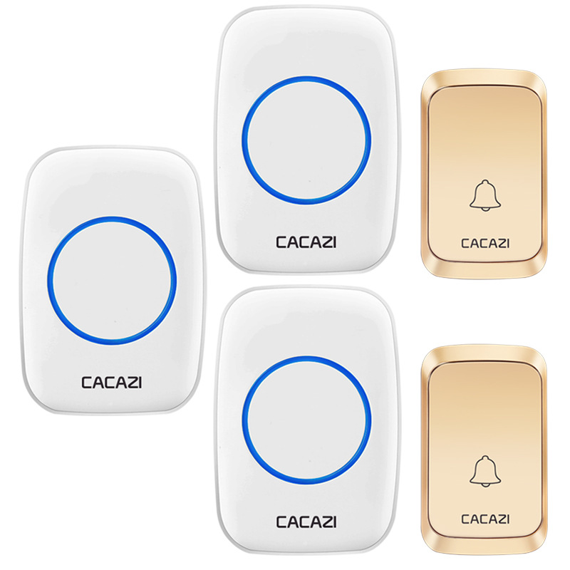 远距离无线门铃智能遥控电子门铃无线家用二拖三接收不用电池呼叫