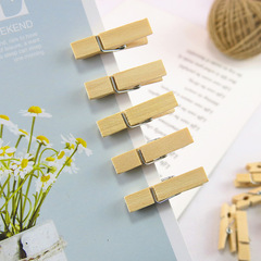 Natural Wood Color Small Wooden Clothespin Home Decor Photo Wall Handmade DIY Rope Photo Clip Wooden Craft