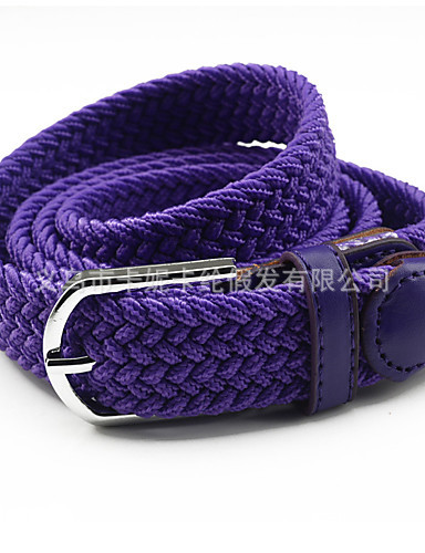 Cinturón de estilo estilo simple con agujero de pin en forma de cuerda de cáñamo