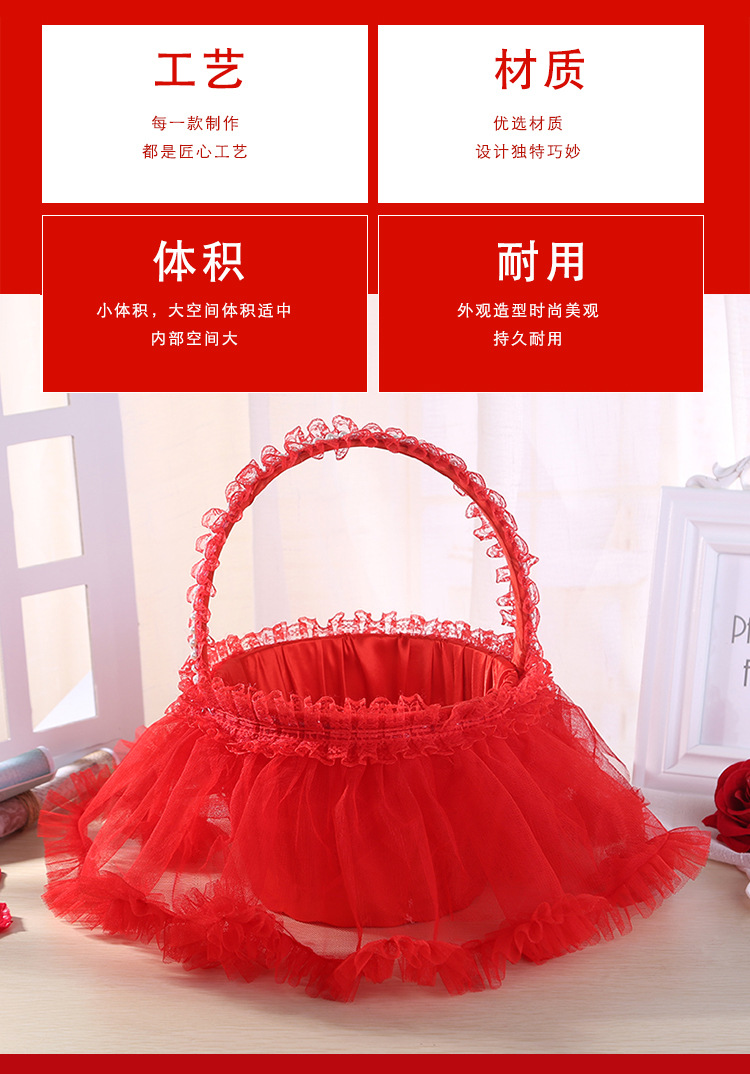 Simple Round Lace Basket Wedding Supplies Wholesale Nihaojewelry display picture 2