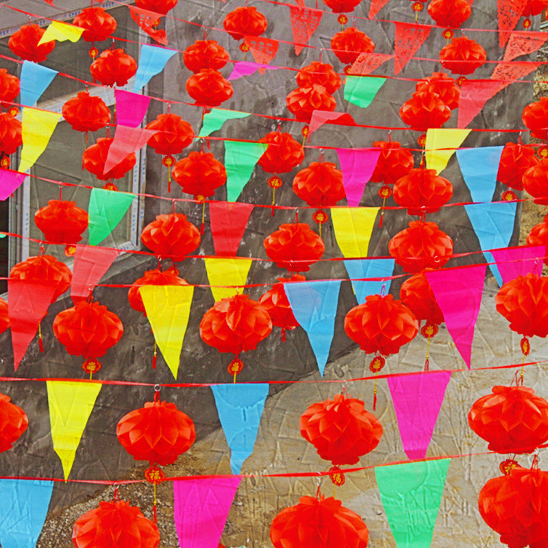 Bunting decoration outdoor pennant string flag bunting decoration indoor small happy flag wedding scene layout bunting wholesale