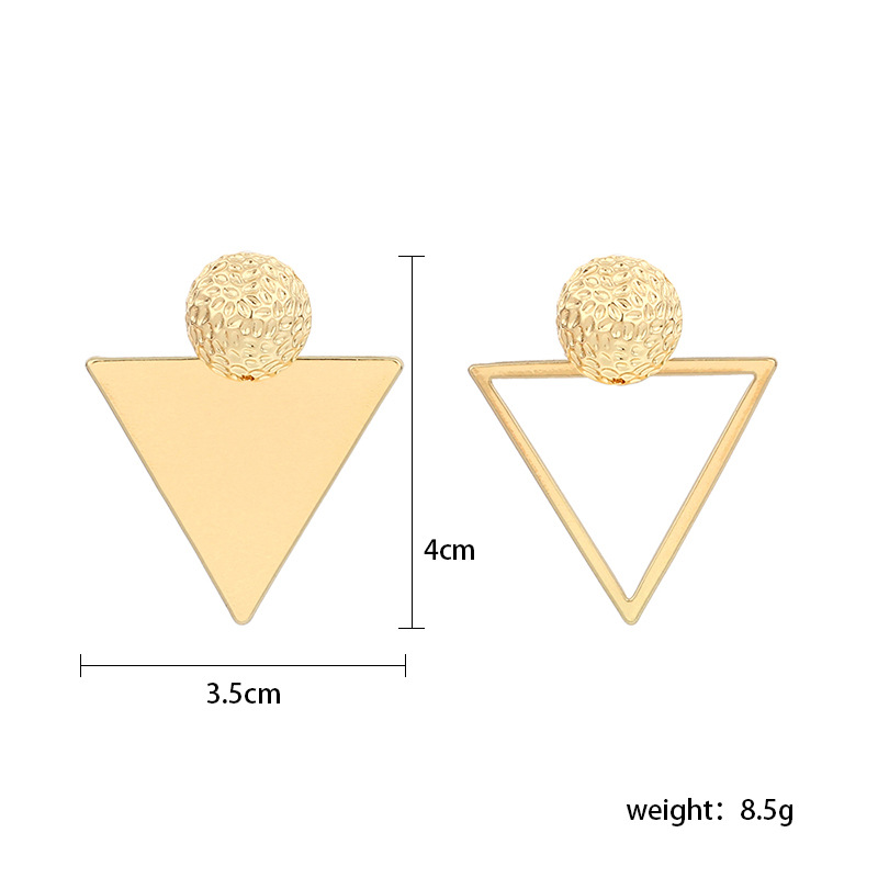Großhandel Mode Asymmetrische Dreieck Ohrringe display picture 1
