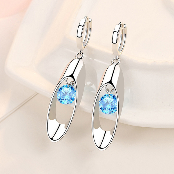 Copper elegant long earrings with tassels drop-shaped
