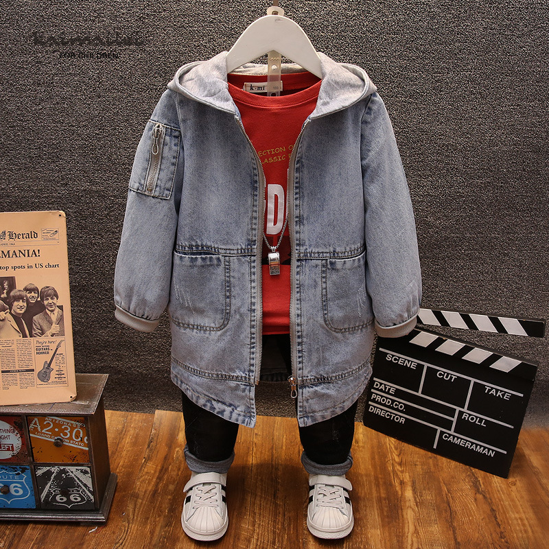 Boys Kids 2019 Denim Jacket Boy Chaqueta Children cowboy jacket Boy coat