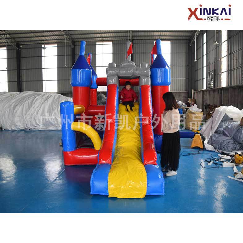 厂家定制 室内儿童充气蹦床滑梯 家庭适用儿童游戏滑梯 充气蹦床