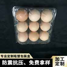 源头厂家批9枚中号塑料鸡蛋托一次性蛋托吸塑包装新料PVC托盘新款