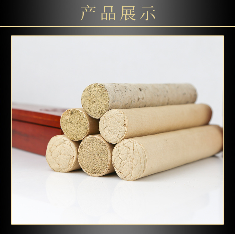 Five-Year Aged Moxa Stick 30x200mm Thick Moxibustion Bar for Warming Therapy in use